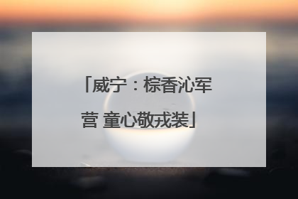 威宁：棕香沁军营 童心敬戎装