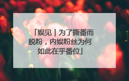 娱见｜为了撕番而脱粉，内娱粉丝为何如此在乎番位
