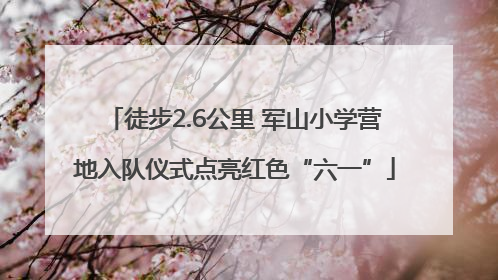 徒步2.6公里 军山小学营地入队仪式点亮红色“六一”