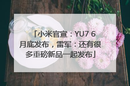 小米官宣：YU7 6月底发布，雷军：还有很多重磅新品一起发布