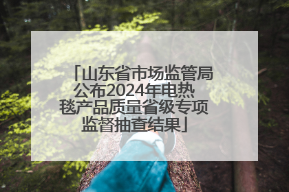 山东省市场监管局公布2024年电热毯产品质量省级专项监督抽查结果