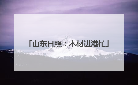 山东日照：木材进港忙