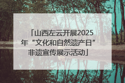 山西左云开展2025年“文化和自然遗产日”非遗宣传展示活动