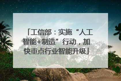 工信部：实施“人工智能+制造”行动，加快重点行业智能升级