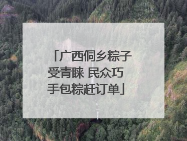 广西侗乡粽子受青睐 民众巧手包粽赶订单