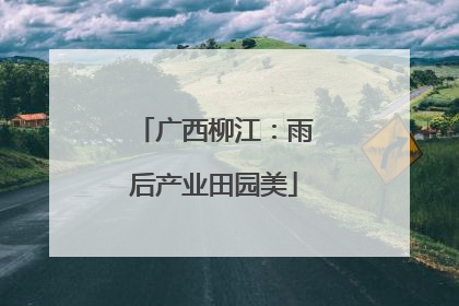 广西柳江：雨后产业田园美