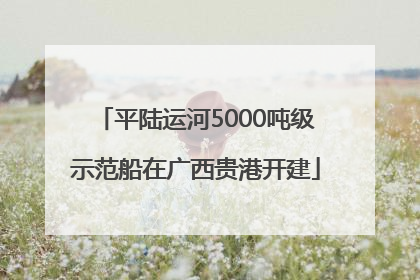 平陆运河5000吨级示范船在广西贵港开建