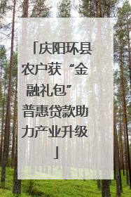 庆阳环县农户获“金融礼包” 普惠贷款助力产业升级