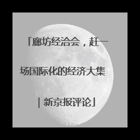 廊坊经洽会，赶一场国际化的经济大集｜新京报评论