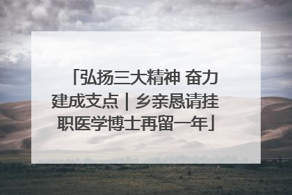 弘扬三大精神 奋力建成支点｜乡亲恳请挂职医学博士再留一年