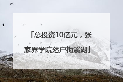 总投资10亿元，张家界学院落户梅溪湖