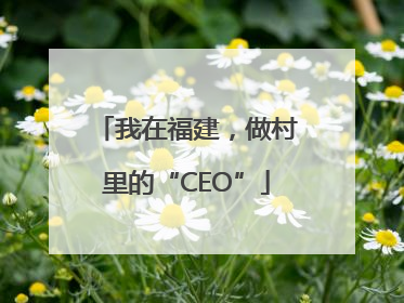 我在福建，做村里的“CEO”