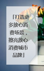 打造更多放心消费场景，擦亮放心消费城市品牌