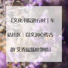文化书院进行时｜车站社区：以文润心传古韵 艾香氤氲睦邻情