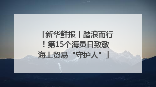 新华鲜报丨踏浪而行！第15个海员日致敬海上贸易“守护人”