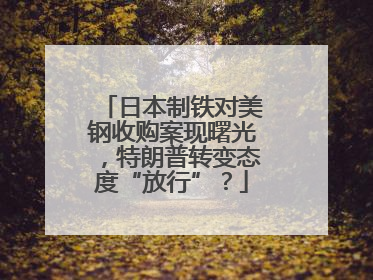 日本制铁对美钢收购案现曙光，特朗普转变态度“放行”？