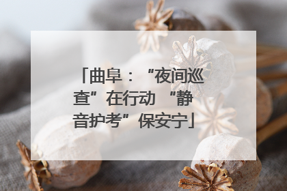 曲阜：“夜间巡查”在行动 “静音护考”保安宁