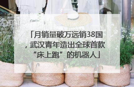 月销量破万远销38国，武汉青年造出全球首款“床上跑”的机器人