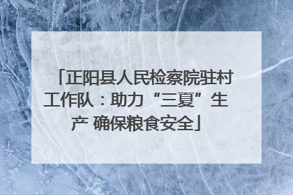 正阳县人民检察院驻村工作队：助力“三夏”生产 确保粮食安全