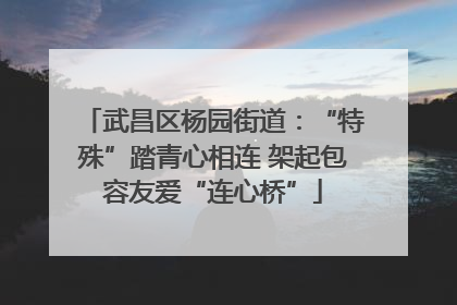 武昌区杨园街道：“特殊”踏青心相连 架起包容友爱“连心桥”