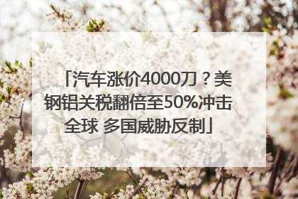 汽车涨价4000刀？美钢铝关税翻倍至50%冲击全球 多国威胁反制