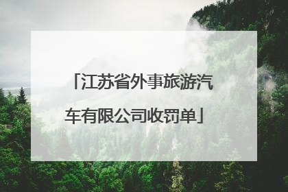 江苏省外事旅游汽车有限公司收罚单