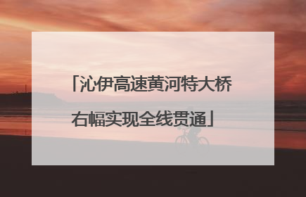 沁伊高速黄河特大桥右幅实现全线贯通