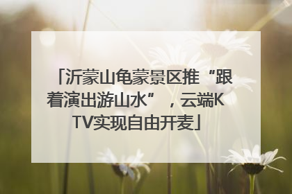 沂蒙山龟蒙景区推“跟着演出游山水”，云端KTV实现自由开麦