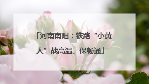 河南南阳：铁路“小黄人”战高温、保畅通
