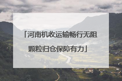 河南机收运输畅行无阻 颗粒归仓保障有力