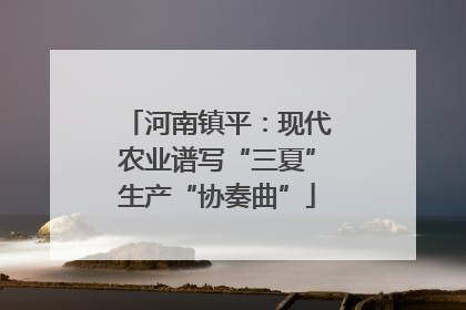 河南镇平：现代农业谱写“三夏”生产“协奏曲”