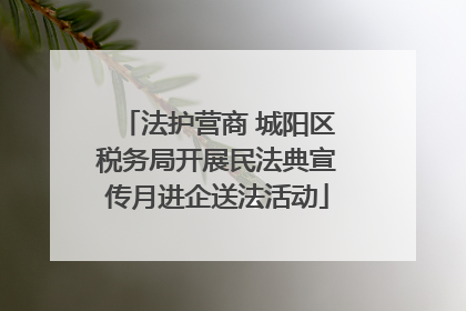 法护营商 城阳区税务局开展民法典宣传月进企送法活动