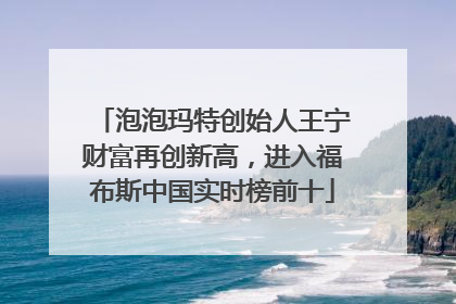 泡泡玛特创始人王宁财富再创新高，进入福布斯中国实时榜前十