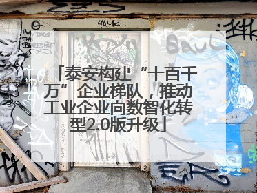 泰安构建“十百千万”企业梯队，推动工业企业向数智化转型2.0版升级