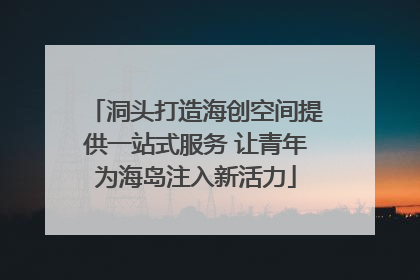 洞头打造海创空间提供一站式服务 让青年为海岛注入新活力