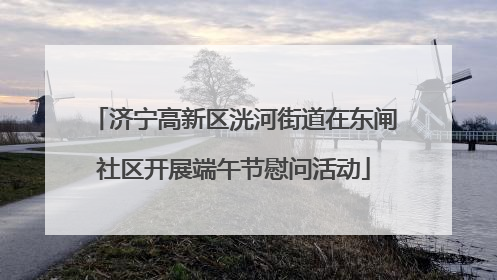 济宁高新区洸河街道在东闸社区开展端午节慰问活动