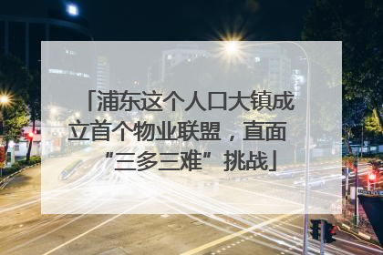 浦东这个人口大镇成立首个物业联盟，直面“三多三难”挑战