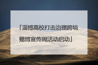 淄博高校打击治理跨境赌博宣传周活动启动
