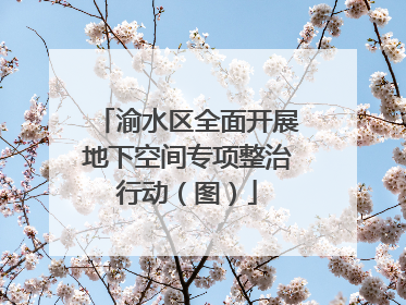 渝水区全面开展地下空间专项整治行动（图）