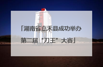 湖南省嘉禾县成功举办第二届“刀王”大赛