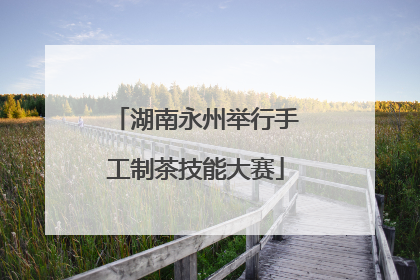 湖南永州举行手工制茶技能大赛