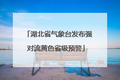 湖北省气象台发布强对流黄色省级预警