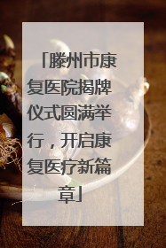 滕州市康复医院揭牌仪式圆满举行，开启康复医疗新篇章