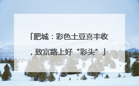 肥城：彩色土豆喜丰收，致富路上好“彩头”