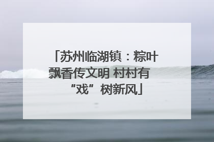 苏州临湖镇：粽叶飘香传文明 村村有“戏”树新风