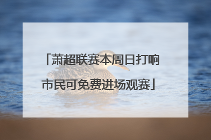 萧超联赛本周日打响 市民可免费进场观赛