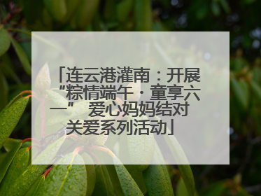 连云港灌南：开展“粽情端午・童享六一” 爱心妈妈结对关爱系列活动