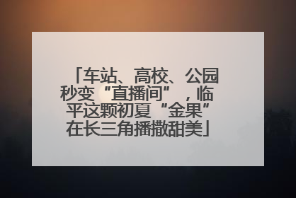 车站、高校、公园秒变“直播间”，临平这颗初夏“金果”在长三角播撒甜美