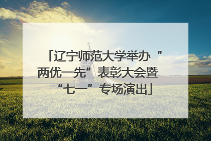 辽宁师范大学举办“两优一先”表彰大会暨“七一”专场演出