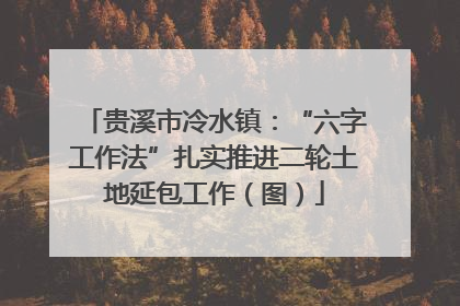 贵溪市冷水镇：“六字工作法”扎实推进二轮土地延包工作（图）
